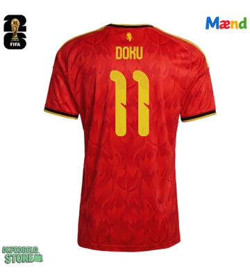 Belgien Jeremy Doku #11 Replika Hjemmebanetrøje VM 2026 Kortærmet